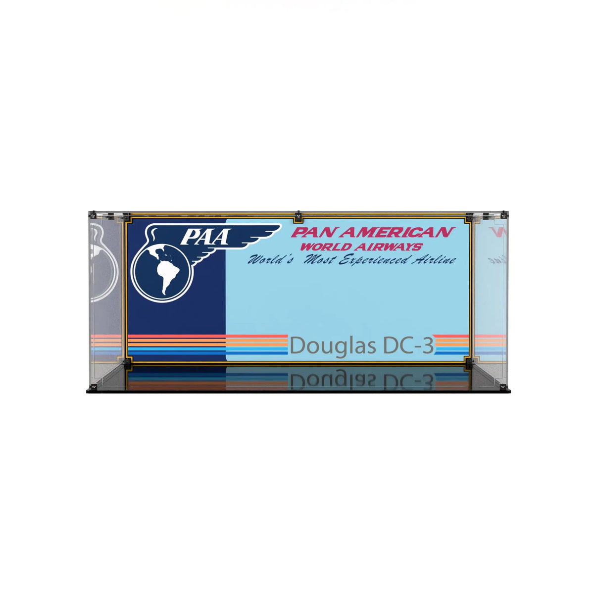 Display Case For LEGO Douglas DC-3 PAN AM Airliner 11378