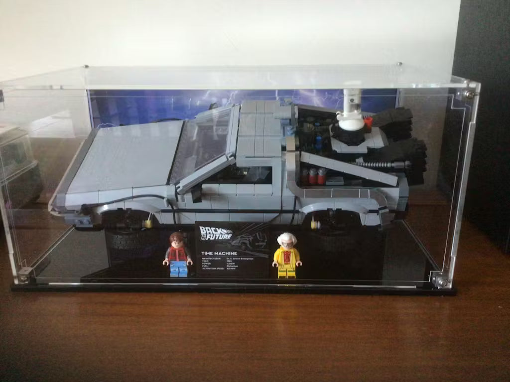 Display Case and Stand For LEGO® Icons Back to the Future DeLorean 10300