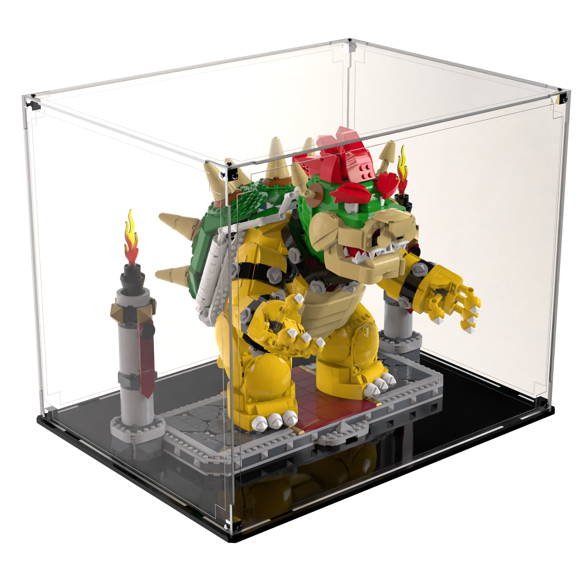 Display Case for LEGO® Super Mario™ The Mighty Bowser™ 71411 – Brick In It