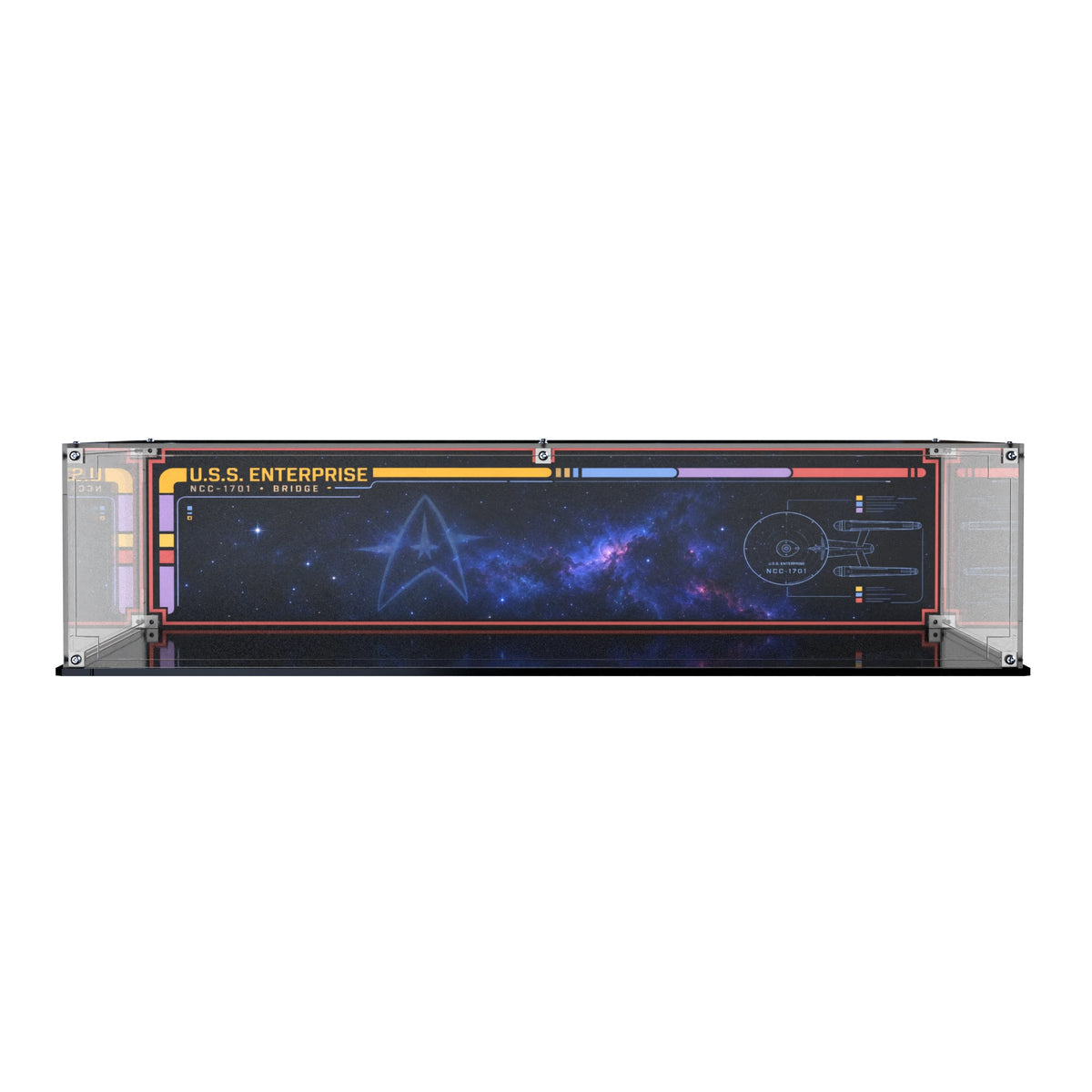 Display Case For LEGO Star Trek: U.s.s. Enterprise Ncc-1701 Bridge 11385 with printed backdrop – Brick In It – Photo 4