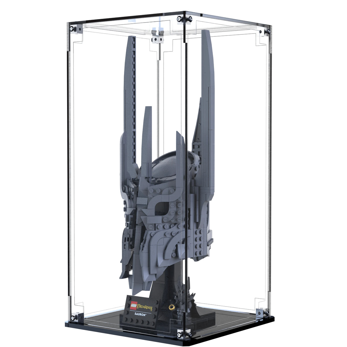 Display Case For LEGO The Lord Of The Rings: Sauron's Helmet 11373 with clear back panel – Brick In It – Photo 3