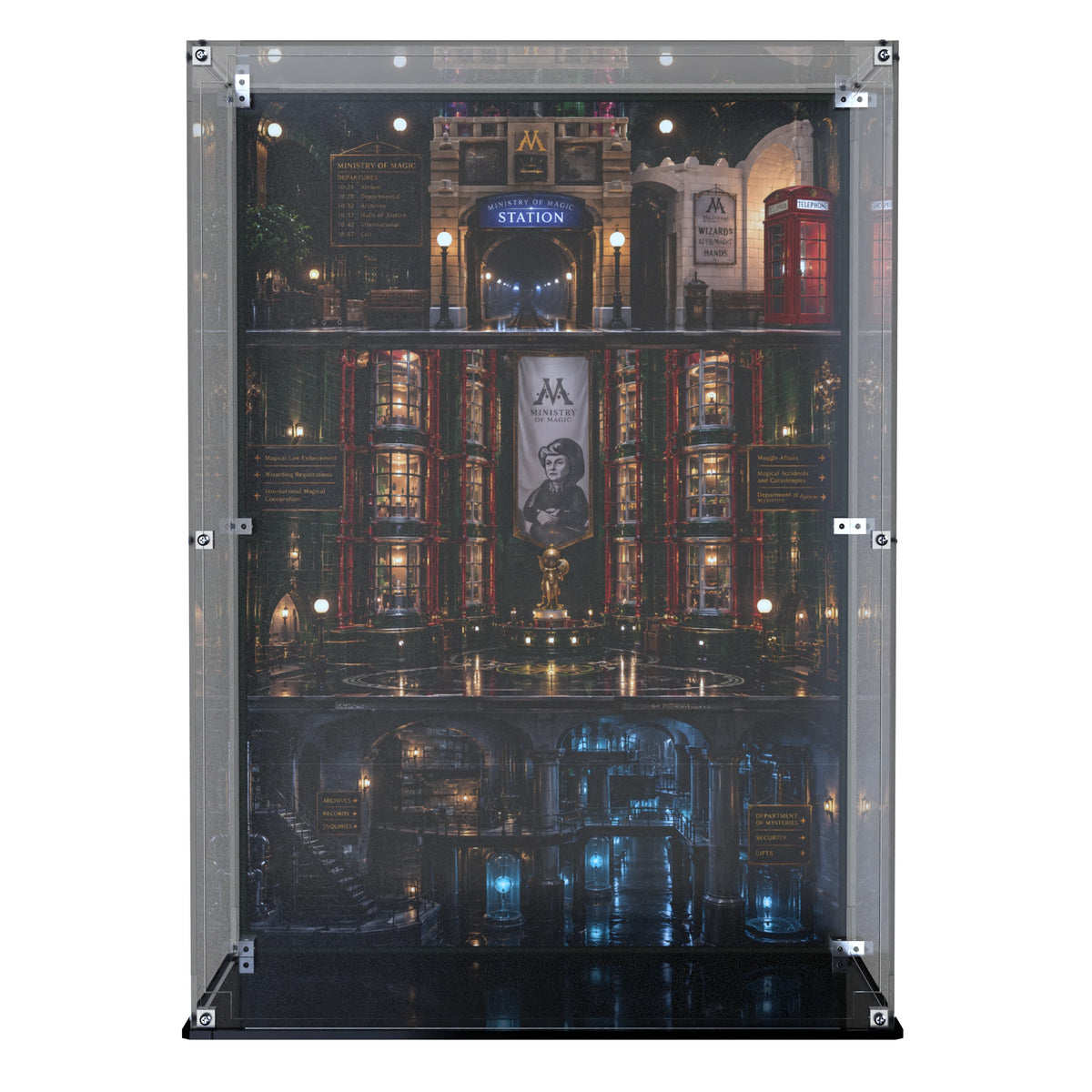 Display Case For LEGO The Ministry Of Magic – Collectors' Edition 76476 with printed backdrop – Brick In It – Photo 4