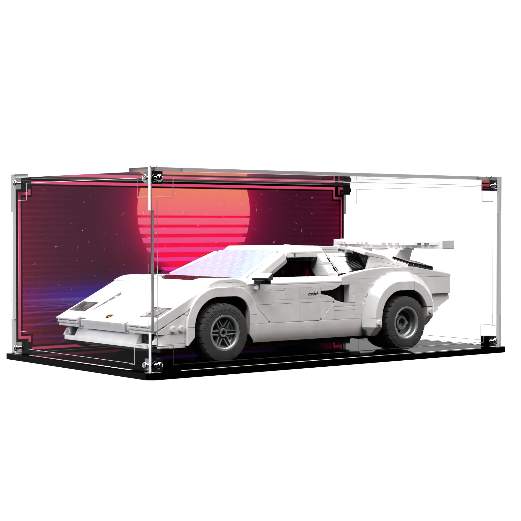 Display Case For LEGO® Icons Lamborghini Countach 5000 Quattrovalvole 10337 - Brick In It