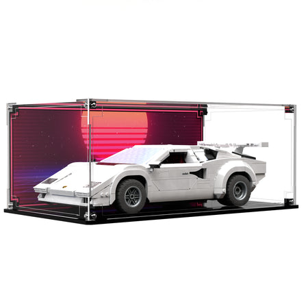 Display Case For LEGO® Icons Lamborghini Countach 5000 Quattrovalvole 10337 - Brick In It