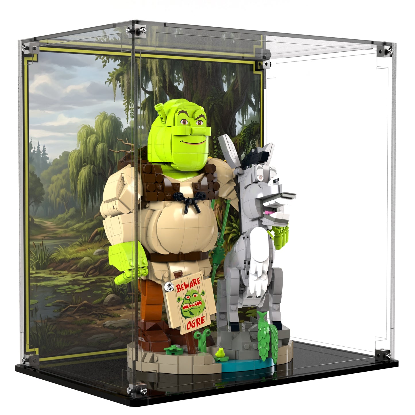 Display Case For LEGO Shrek, Donkey & Puss In Boots 72423
