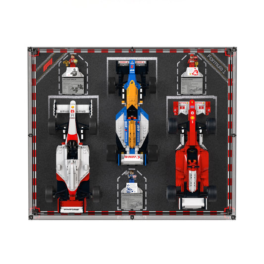 Wall Mounted Display Case for LEGO Icons: F1 Legends (10330, 10353, 11375)
