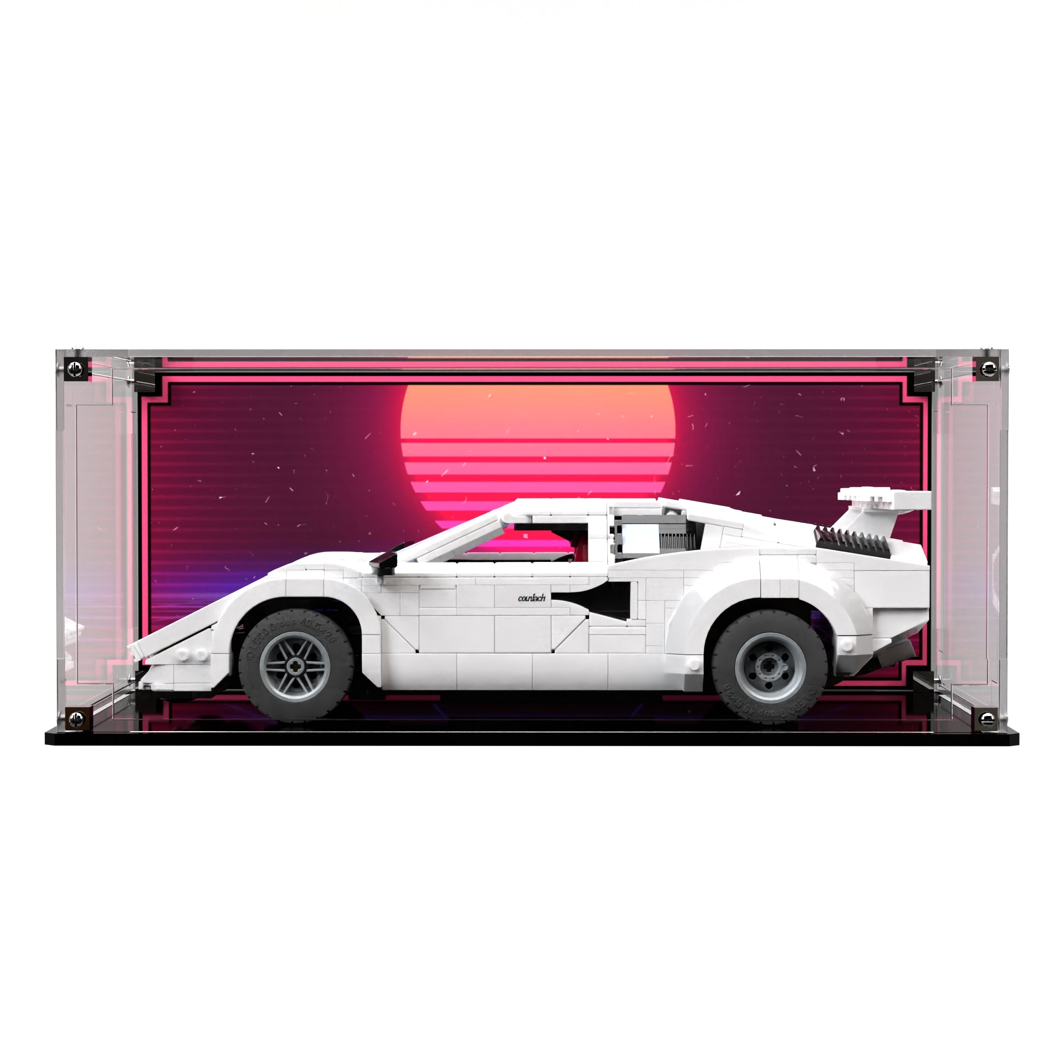 Display Case For LEGO® Icons Lamborghini Countach 5000 Quattrovalvole 10337 - Brick In It