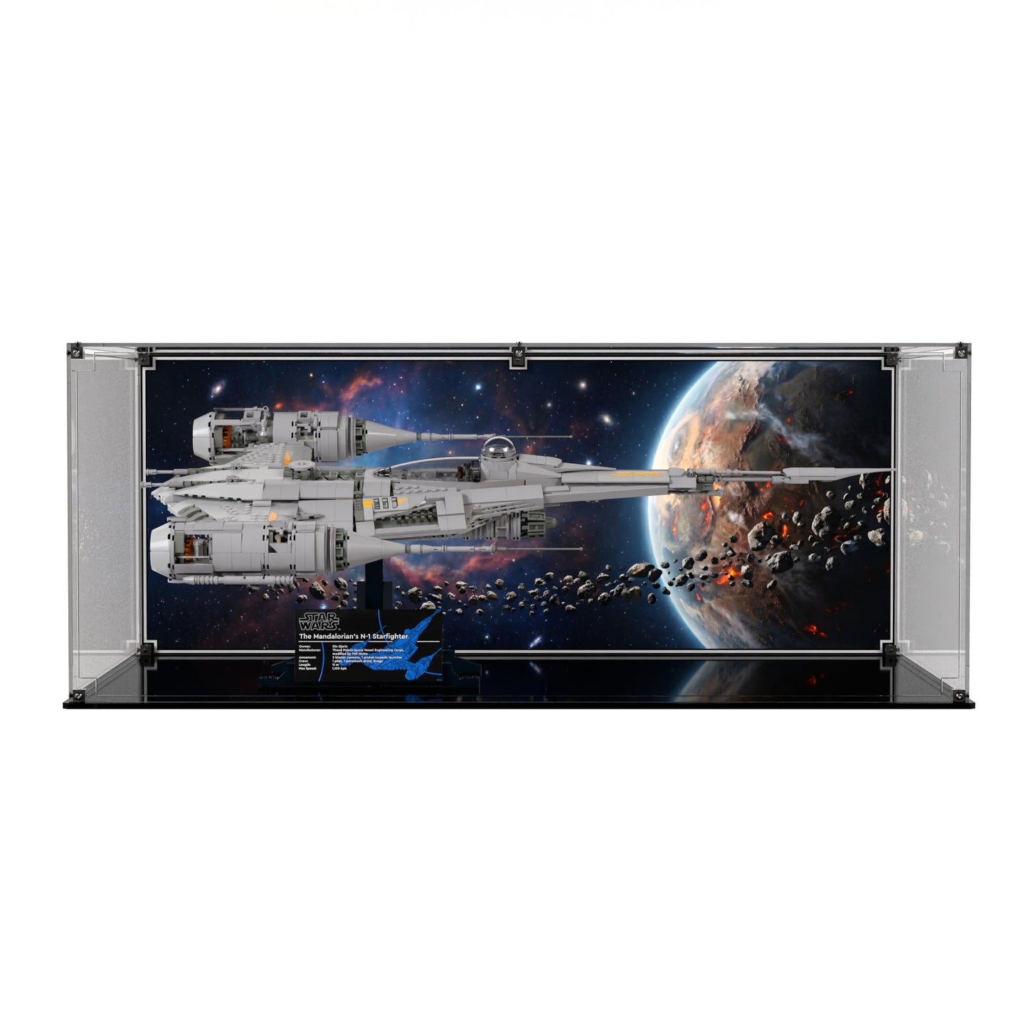 Display Case For LEGO The Mandalorian's N-1 Starfighter 75442
