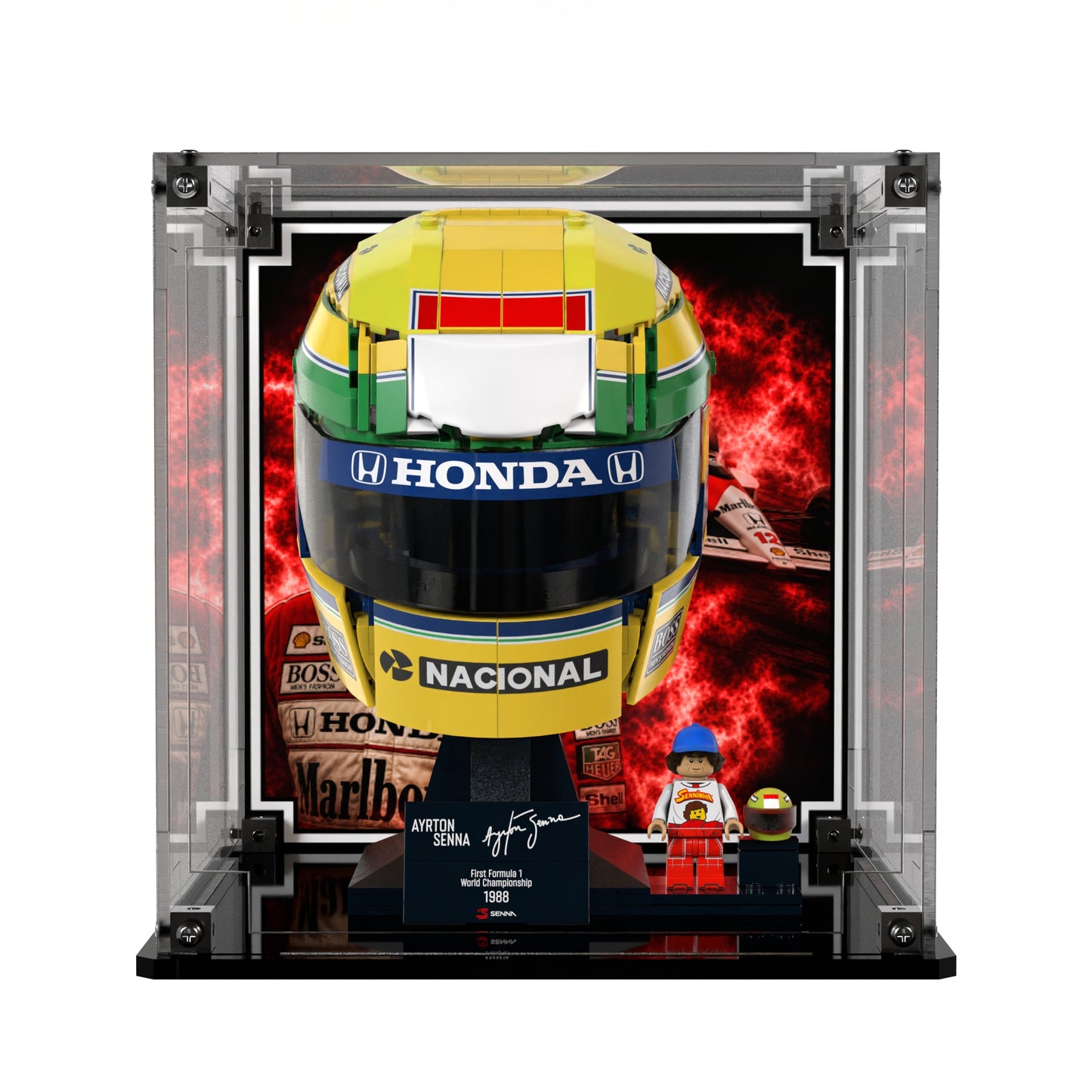 Display Case For LEGO Ayrton Senna Helmet 43024