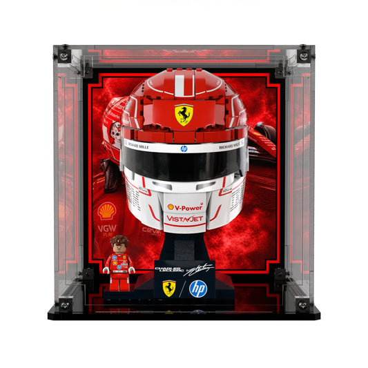 Display Case For LEGO Scuderia Ferrari HP Charles Leclerc Helmet 43014