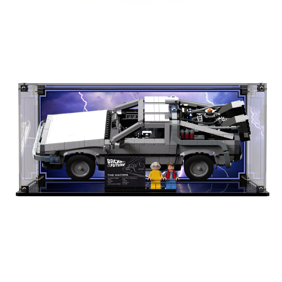 Display Case and Stand For LEGO® Icons Back to the Future DeLorean 10300