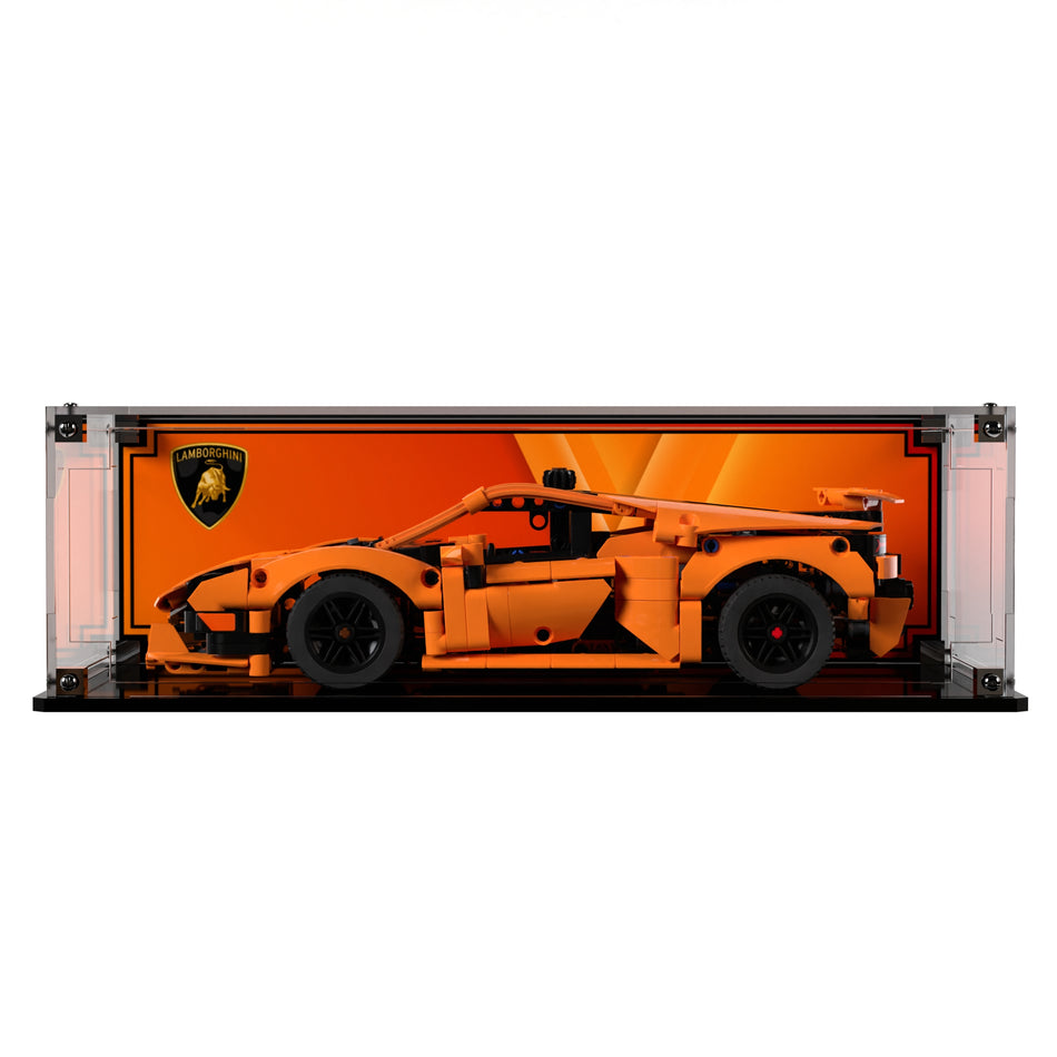 Display Case For LEGO® Technic Lamborghini Huracán Tecnica Orange 42196
