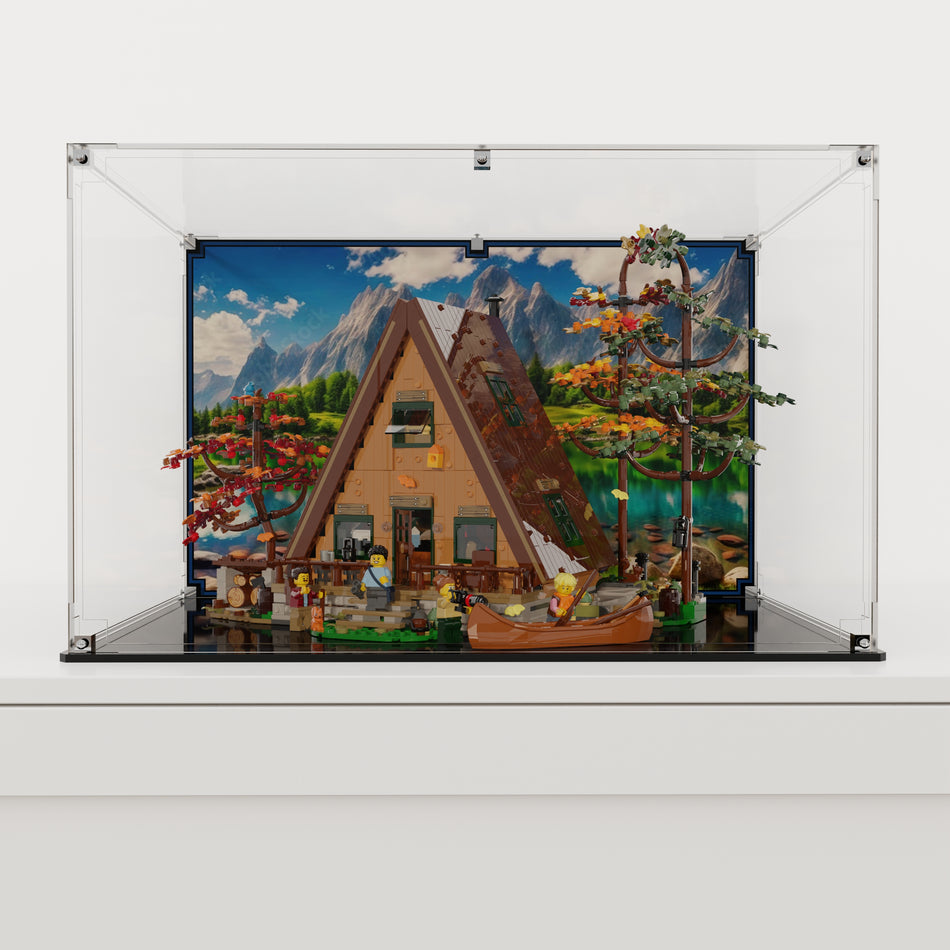 Display Case For LEGO® Ideas A-Frame Cabin 21338