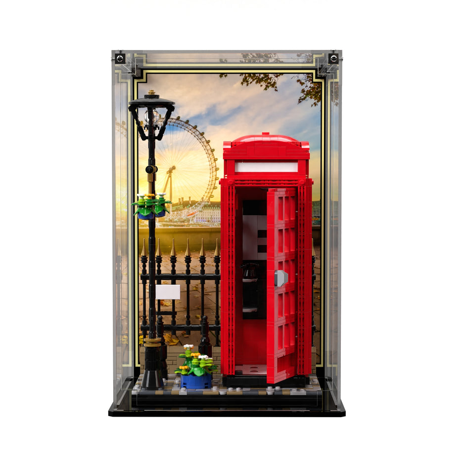 Display Case For LEGO® Ideas Red London Telephone Box 21347 - Brick In It