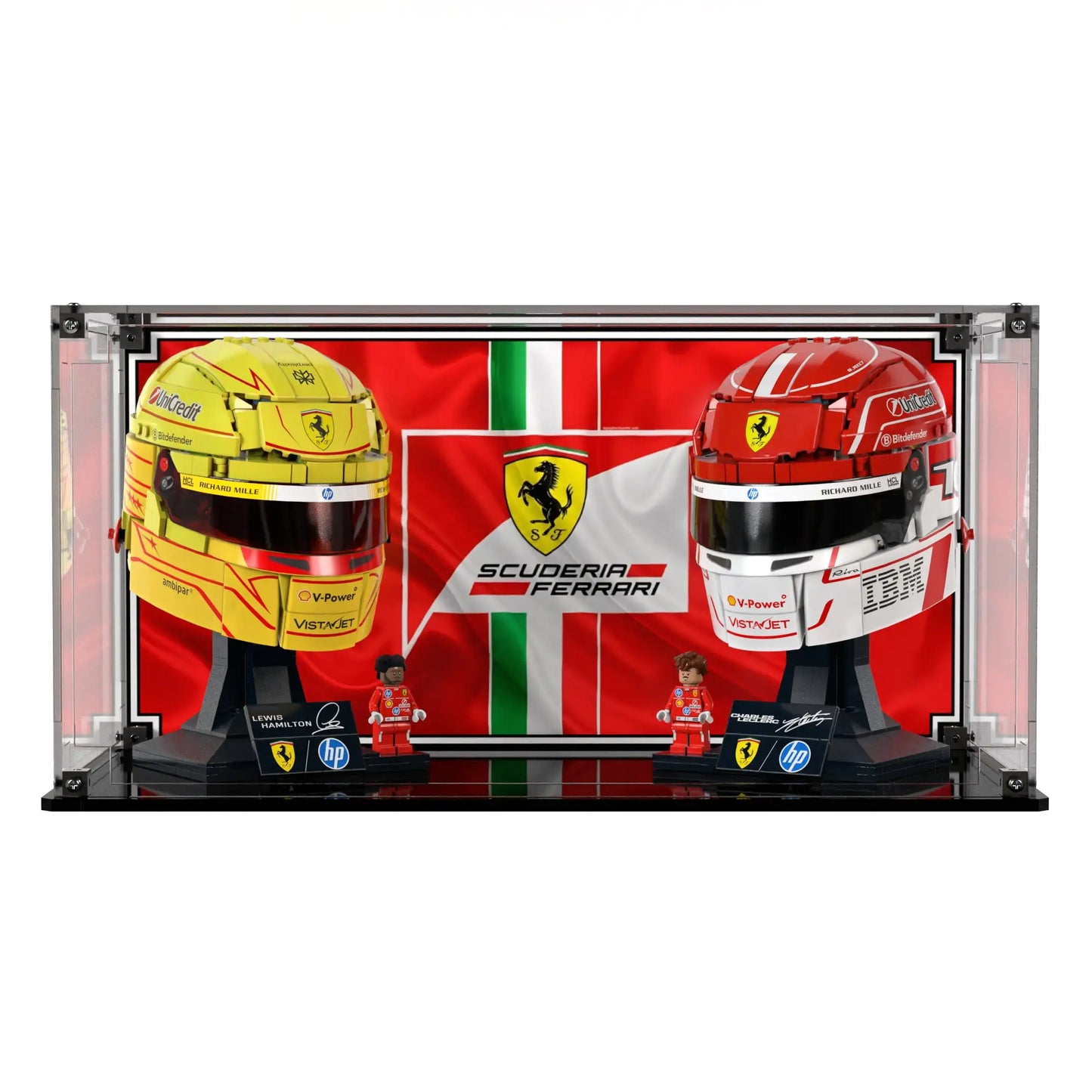 Display Case For LEGO Scuderia Ferrari HP Charles Leclerc Helmet 43014