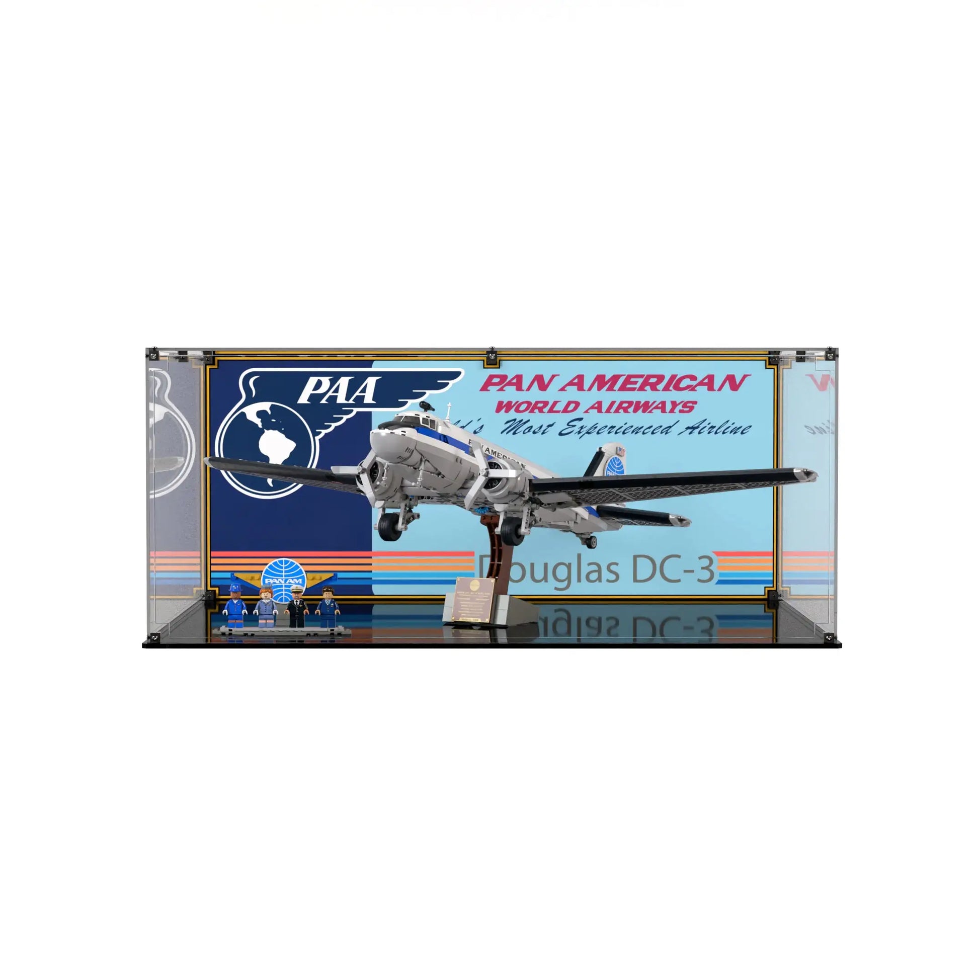 Display Case For LEGO Douglas DC-3 PAN AM Airliner 11378