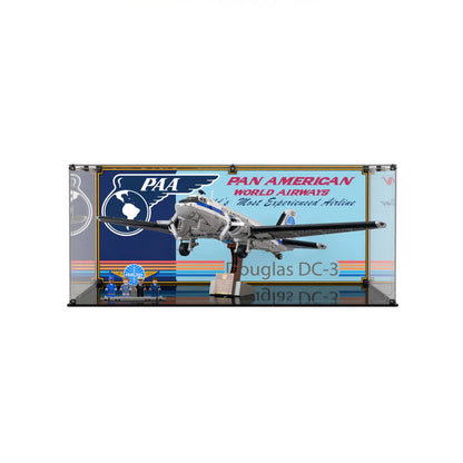 Display Case For LEGO Douglas DC-3 PAN AM Airliner 11378