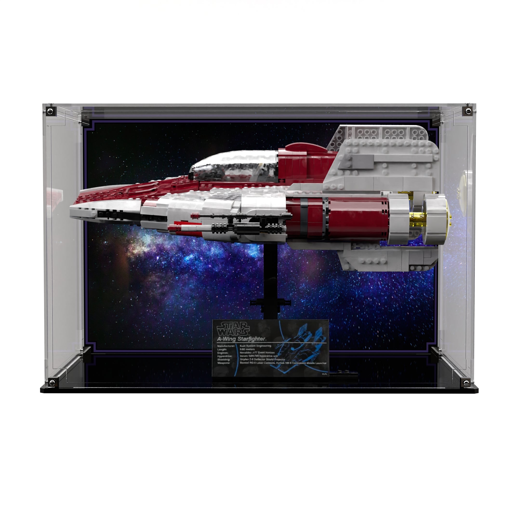 Display Case For LEGO® Star Wars™ A-wing Starfighter™ 75275 - Brick In It