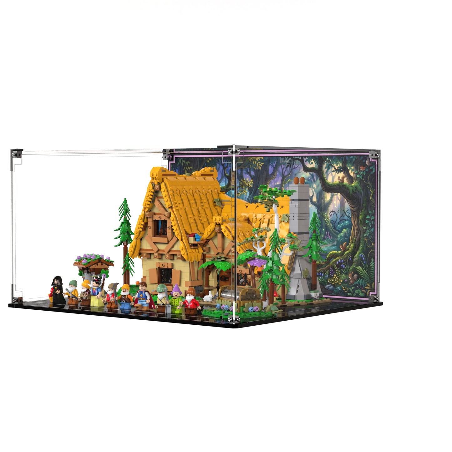 Display Case For LEGO Snow White And The Seven Dwarfs Cottage 43242