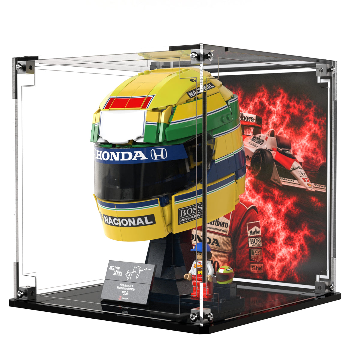 Display Case For LEGO Ayrton Senna Helmet 43024