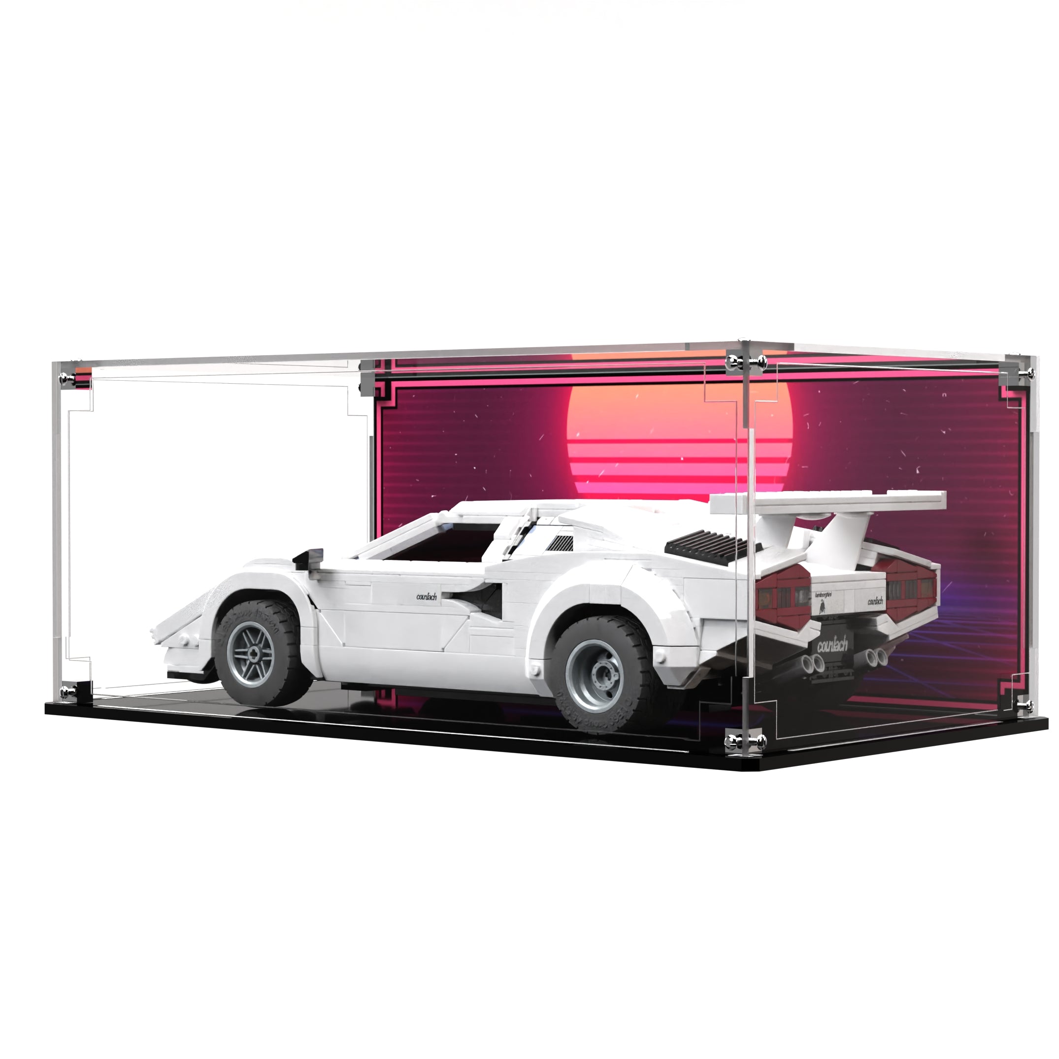 Display Case For LEGO® Icons Lamborghini Countach 5000 Quattrovalvole 10337 - Brick In It