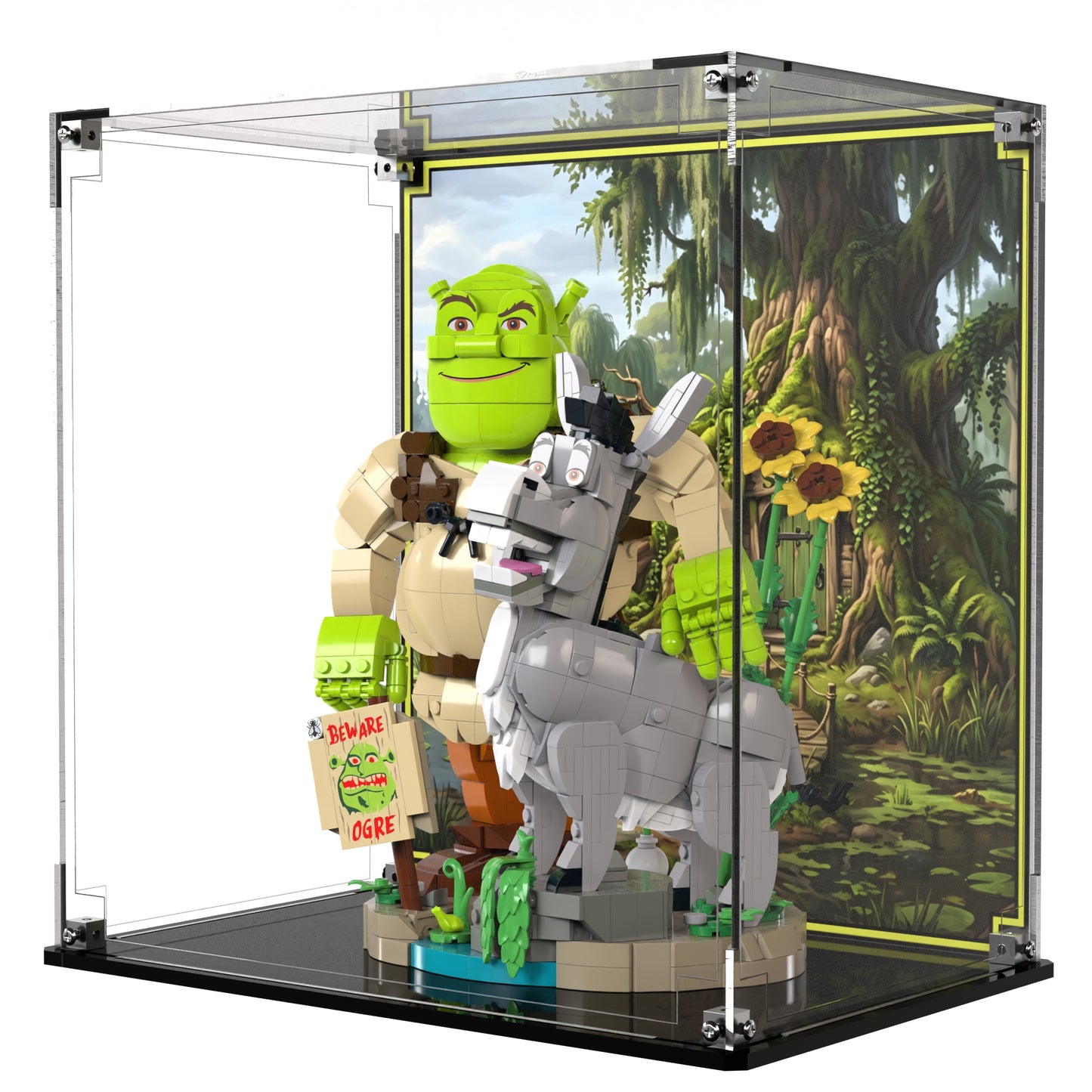 Display Case For LEGO Shrek, Donkey & Puss In Boots 72423