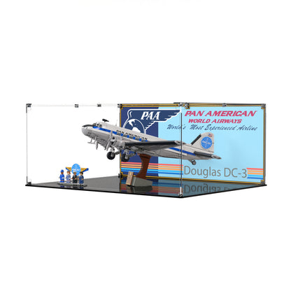 Display Case For LEGO Douglas DC-3 PAN AM Airliner 11378