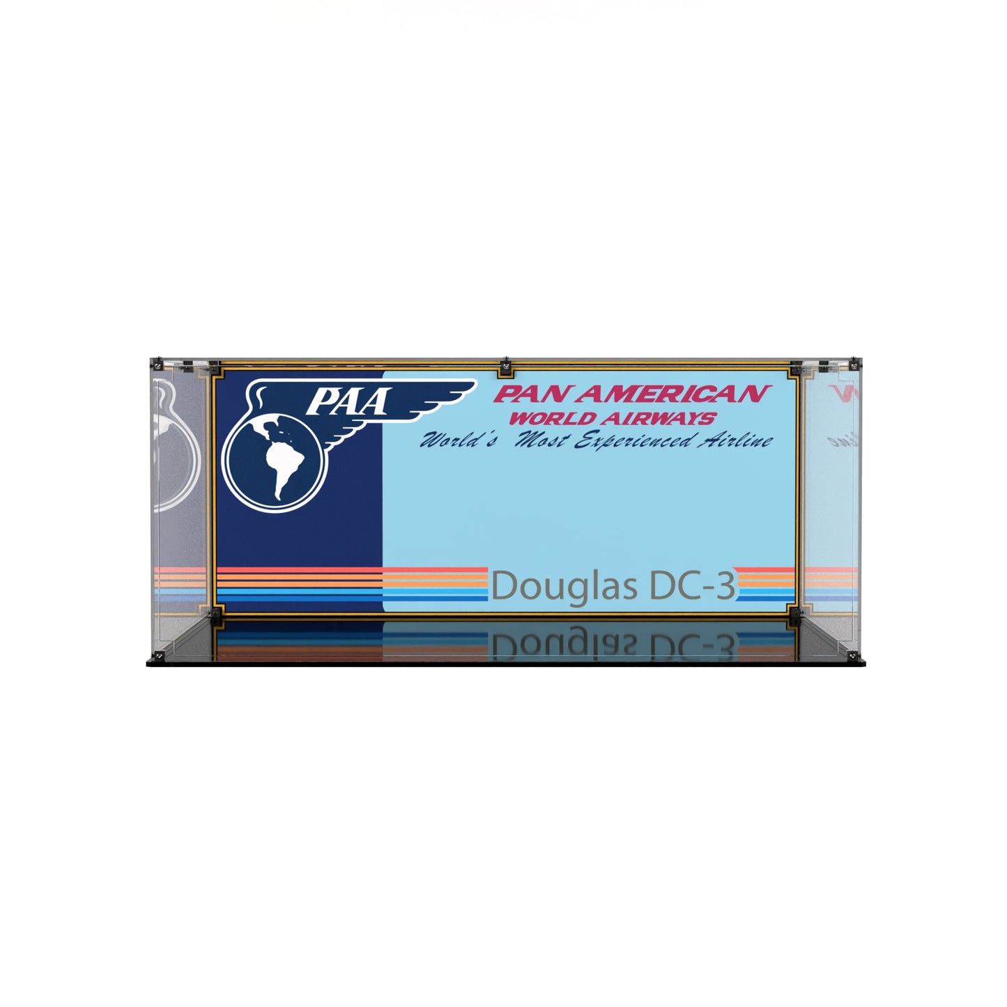 Display Case For LEGO Douglas DC-3 PAN AM Airliner 11378