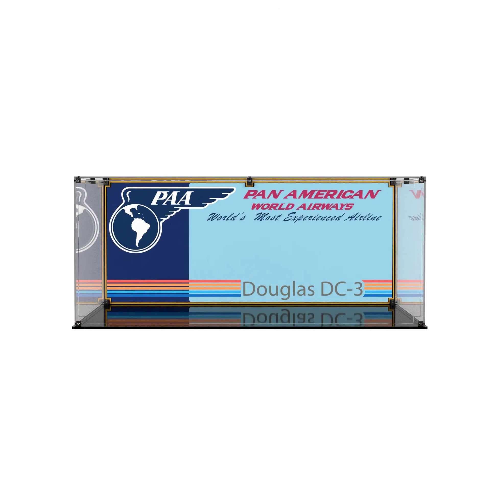 Display Case For LEGO Douglas DC-3 PAN AM Airliner 11378