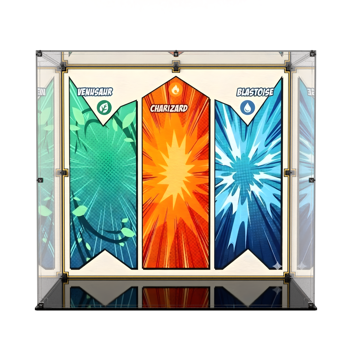 Display Case For LEGO Venusaur, Charizard And Blastoise 72153