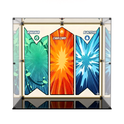 Display Case For LEGO Venusaur, Charizard And Blastoise 72153
