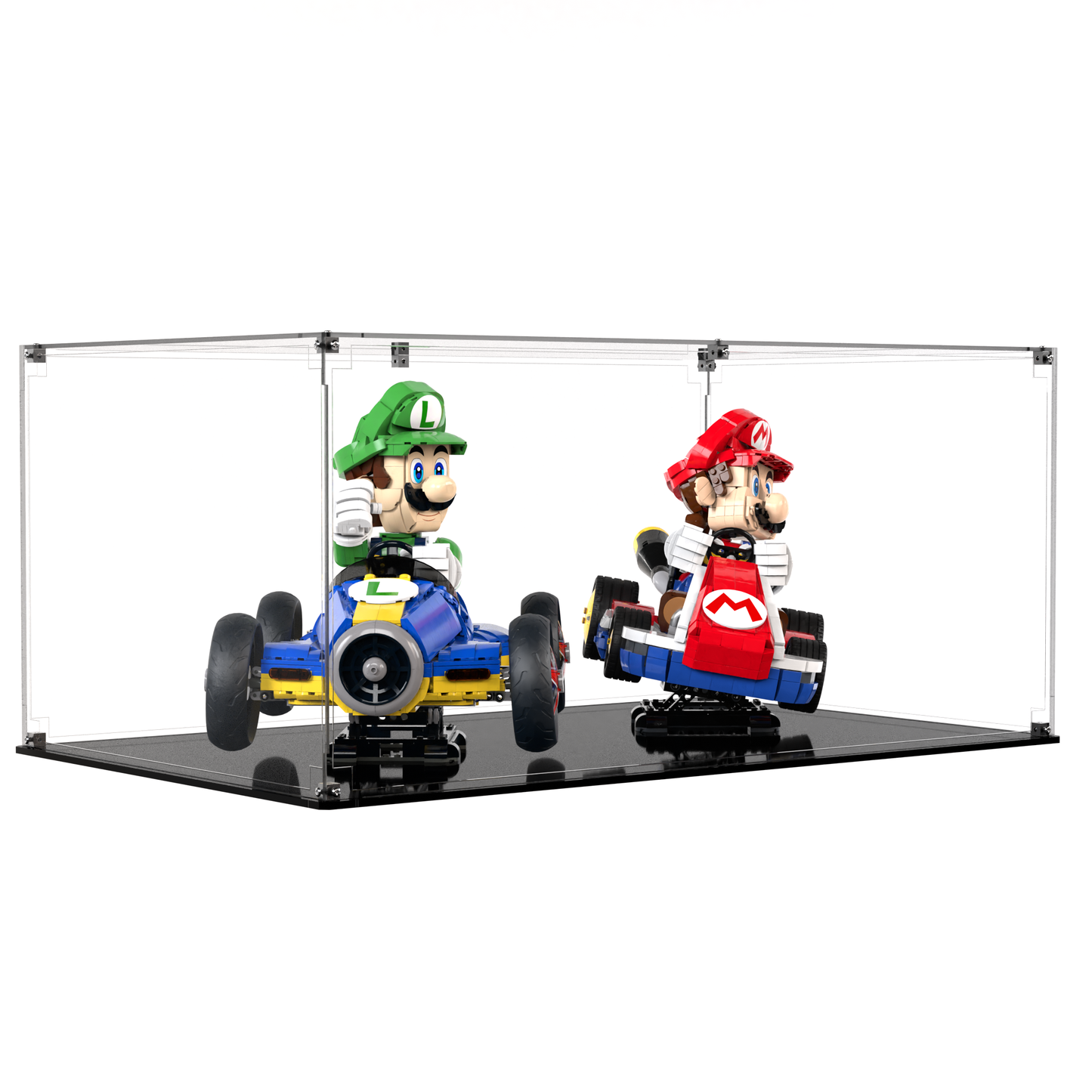 Display Case For LEGO Mario & Standard Kart & Luigi & Mach 8 72050 72037