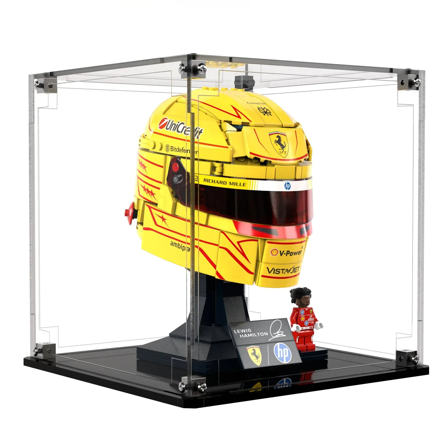 Display Case For LEGO Scuderia Ferrari Hp Lewis Hamilton Helmet 43022