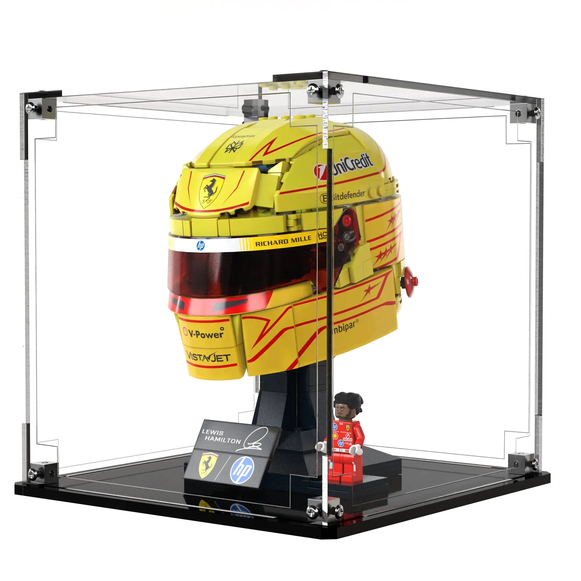 Display Case For LEGO Scuderia Ferrari Hp Lewis Hamilton Helmet 43022