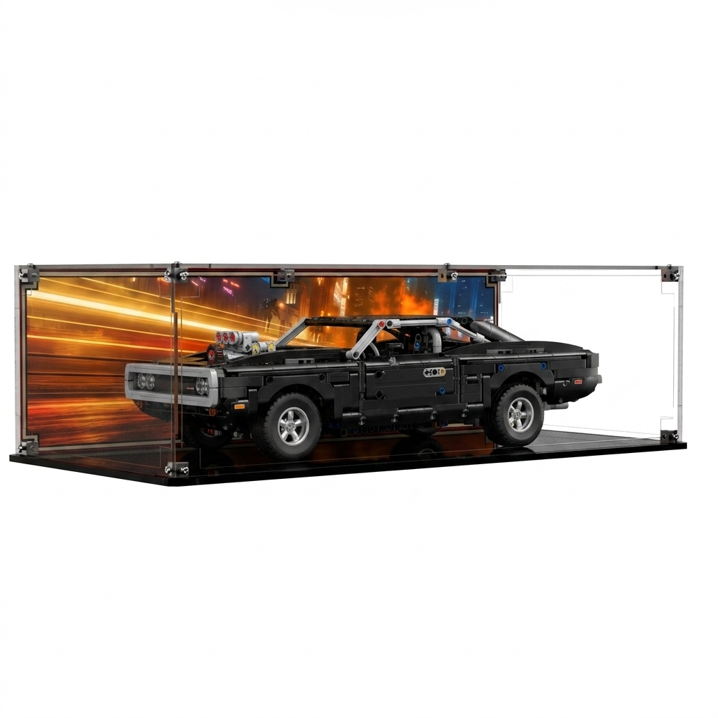 Display Case For LEGO Fast And Furious Dodge Charger R/t Car 42231