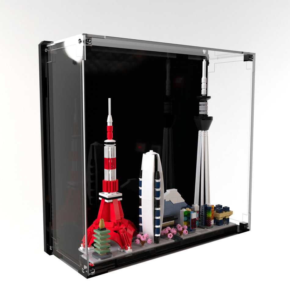 Wall Mounted Display Case For LEGO® Architecture Tokyo 21051