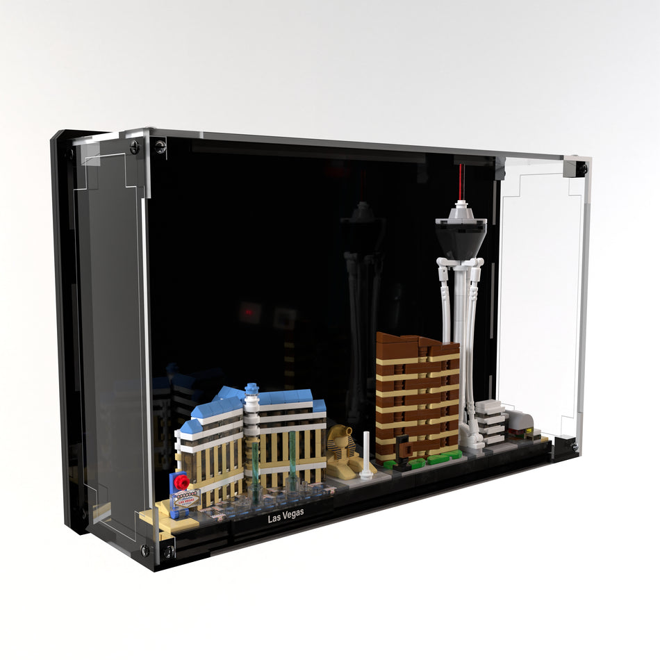 Wall Mounted Display Case For LEGO® Architecture Las Vegas 21047