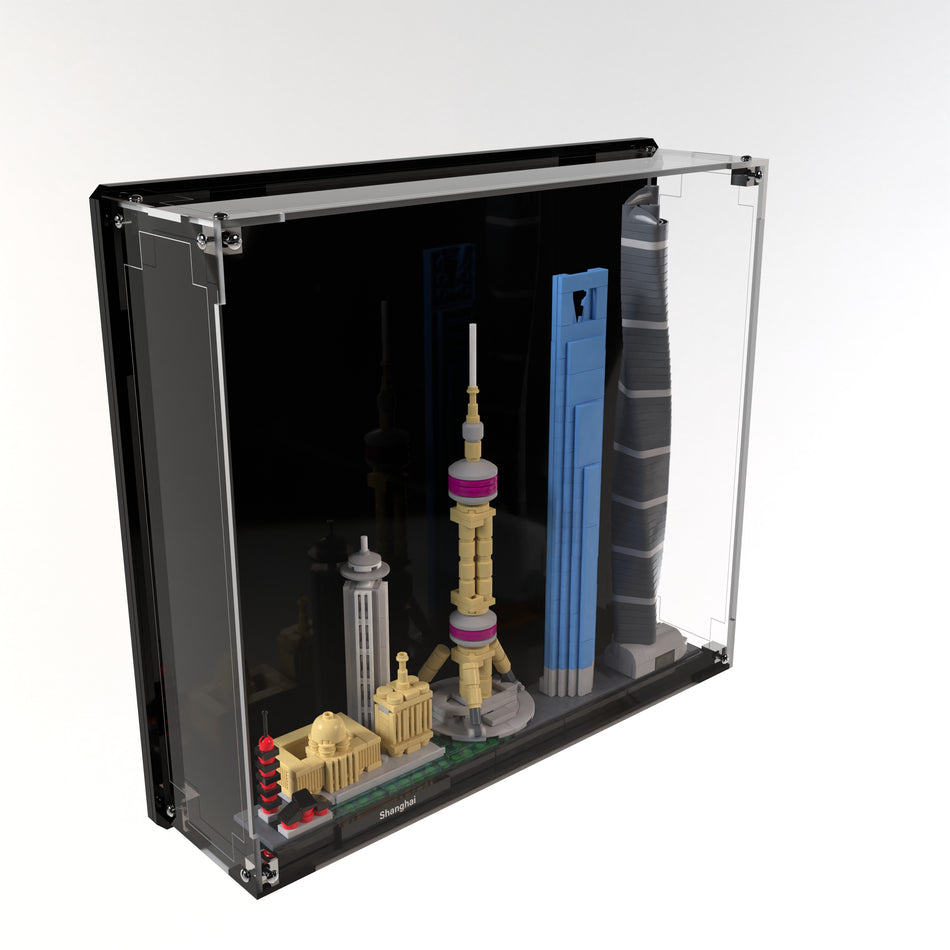 Wall Mounted Display Case For LEGO® Architecture Shanghai 21039