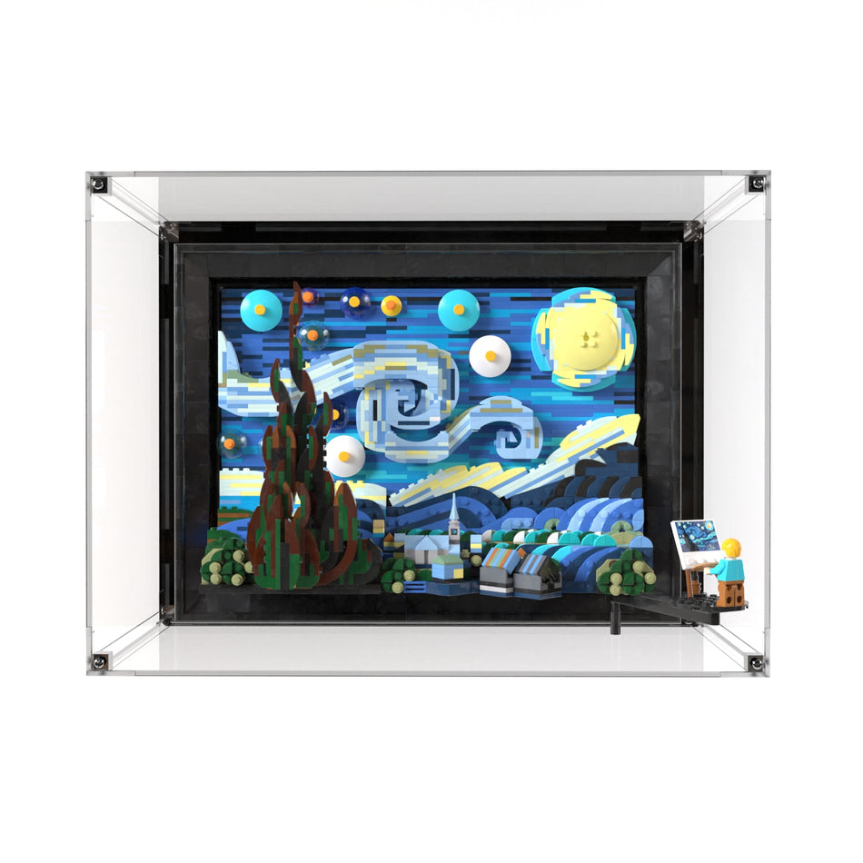 Wall Mounted Display Case For LEGO® Ideas Vincent van Gogh - The Starry Night 21333