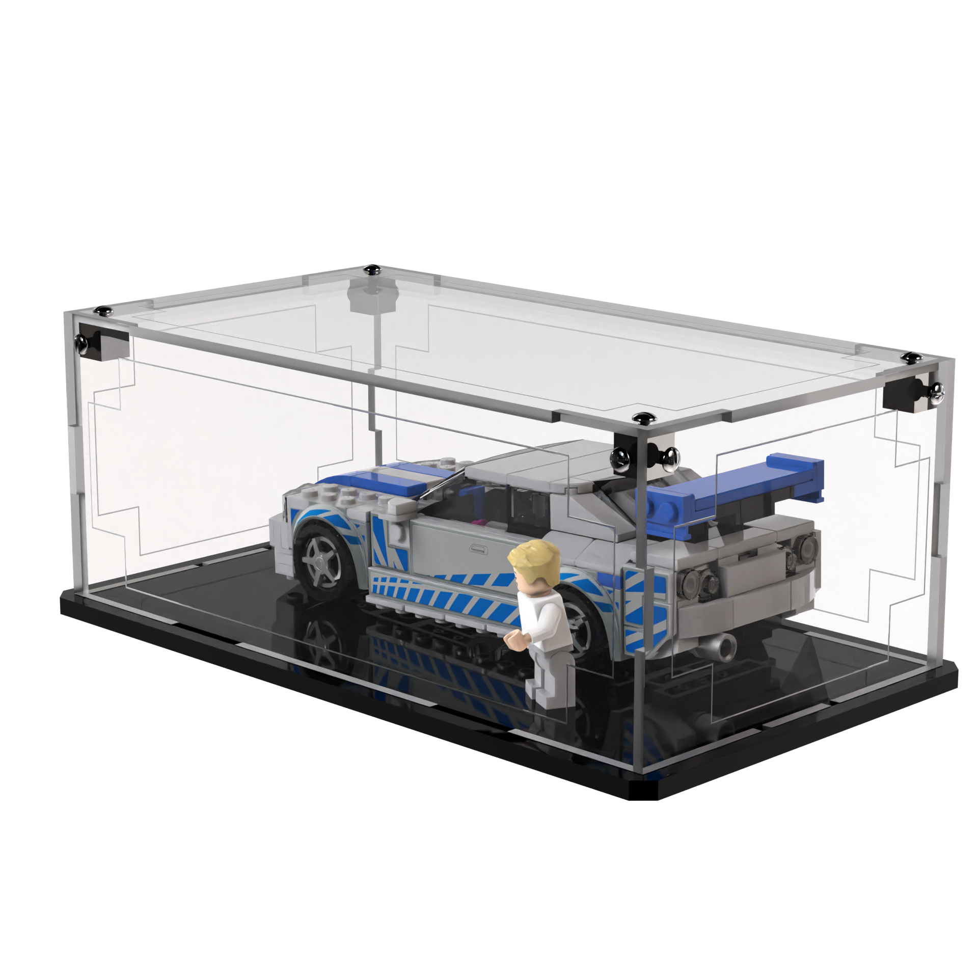 Acrylic Display Case for LEGO Nissan Skyline GT-R, R34