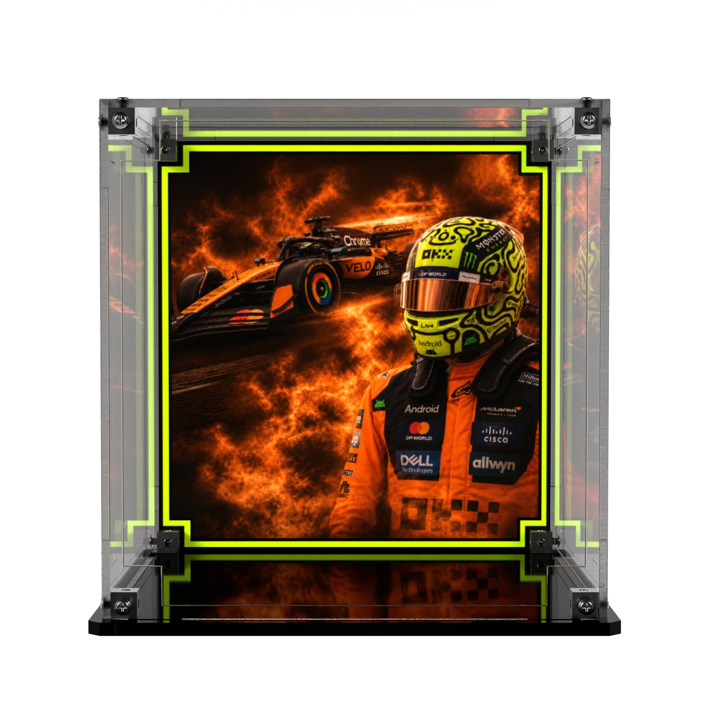 Display Case For LEGO Mclaren Mastercard F1 Team Lando Norris Helmet 43023