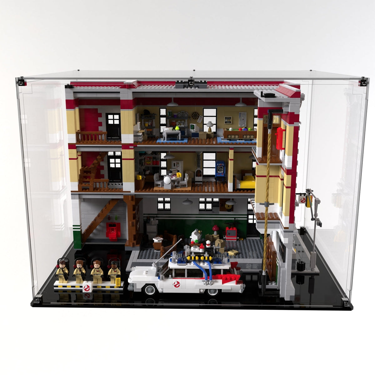 Display Case For LEGO® Ghostbusters™ Firehouse 75827 and ECTO-1 21108