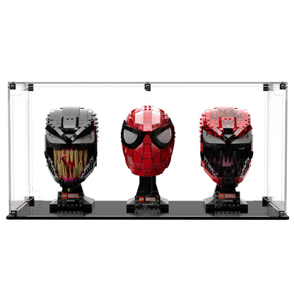 Display Case For LEGO® Marvel Spider-Man Venom & Carnage Helmets