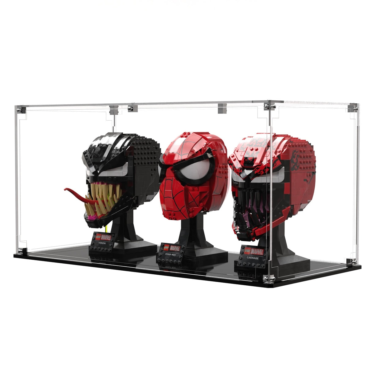 Display Case For LEGO® Marvel Spider-Man Venom & Carnage Helmets