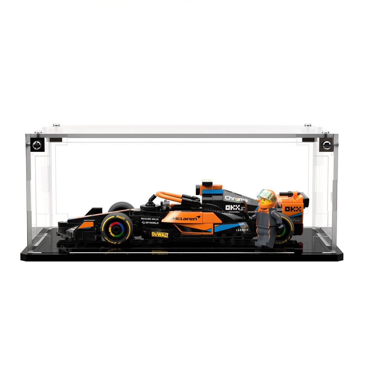 LEGO Speed Champions 2023 McLaren Formula 1 Race Car Display Case 76919