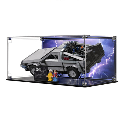 Display Case and Stand For LEGO® Icons Back to the Future DeLorean 10300