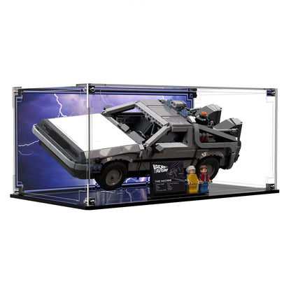 Display Case and Stand For LEGO® Icons Back to the Future DeLorean 10300