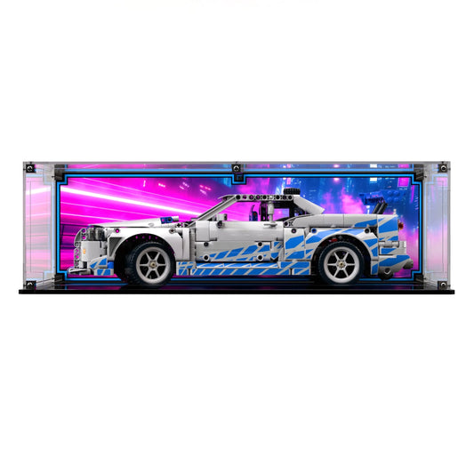 Display Case For LEGO 2 Fast 2 Furious Nissan Skyline Gt-r (r34) Car 42210