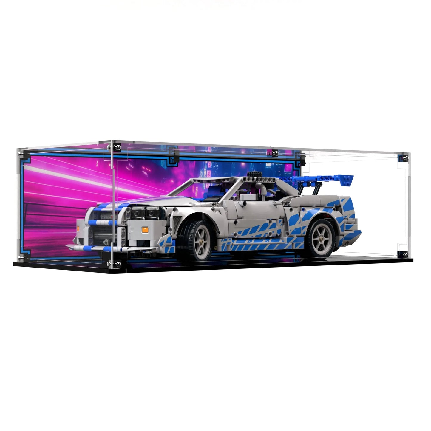 Display Case For LEGO 2 Fast 2 Furious Nissan Skyline Gt-r (r34) Car 42210