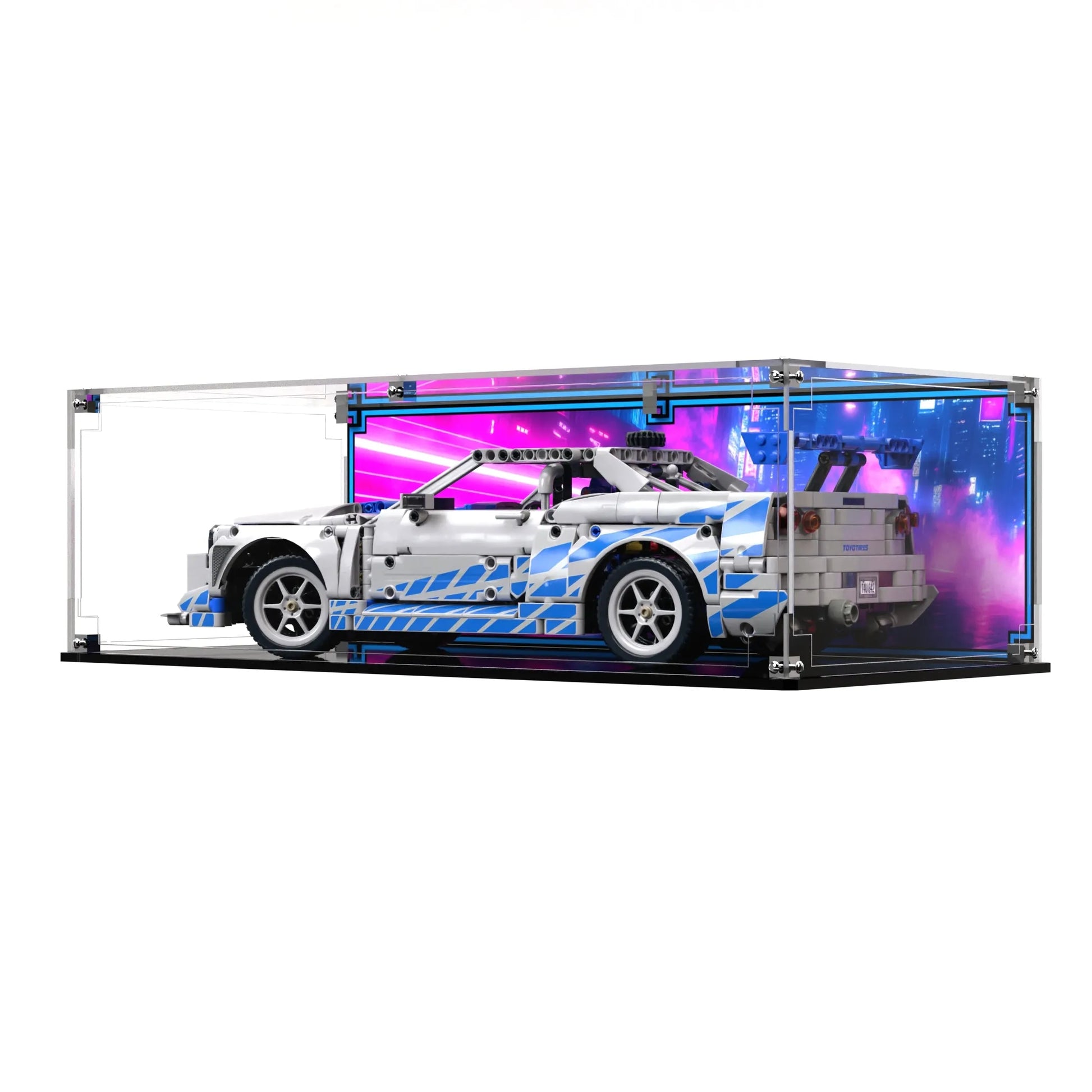 Display Case For LEGO 2 Fast 2 Furious Nissan Skyline Gt-r (r34) Car 42210